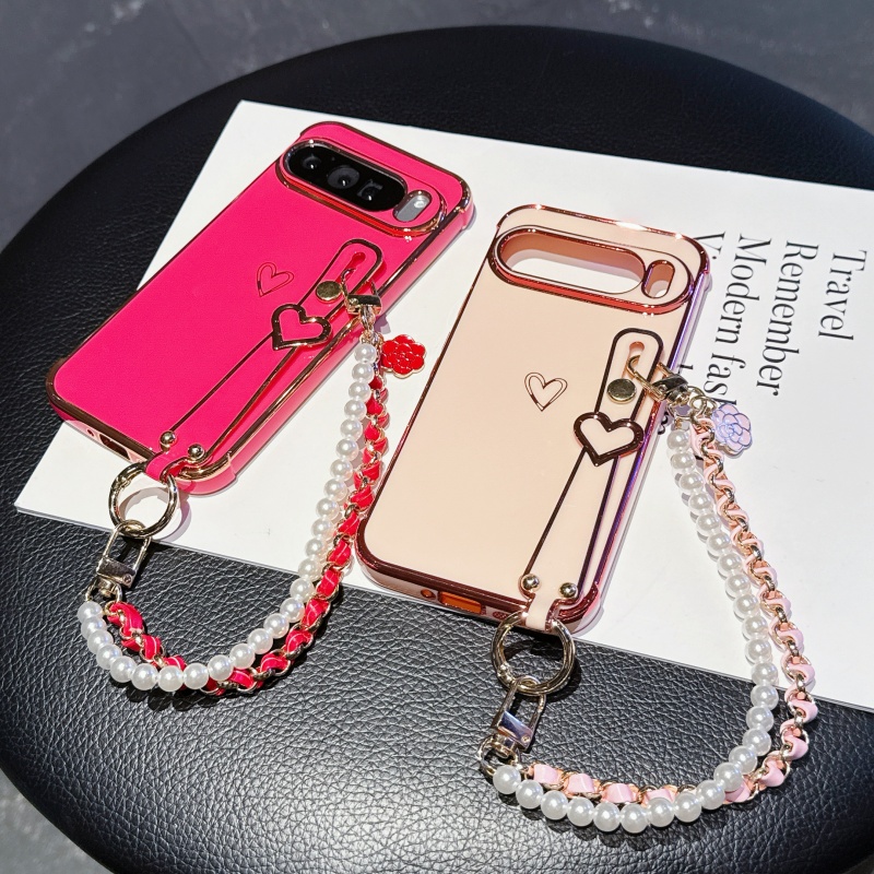 Google Pixel 9 Pro - Trendy Plating Glossy Pure Color Silicone