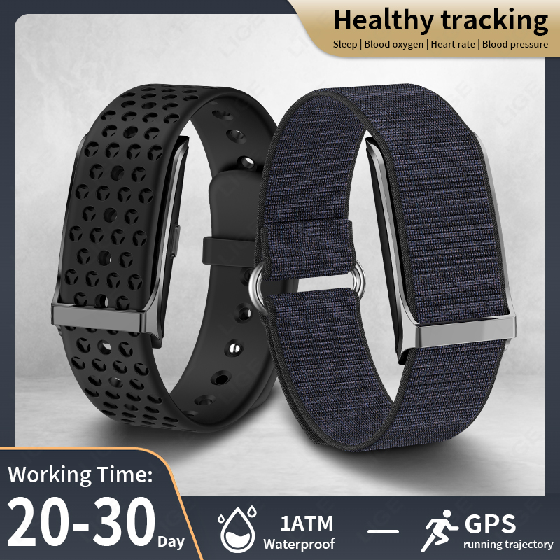 LIGE Smart Watch Heart Rate Bl - Fall Detection Watch recension och pris