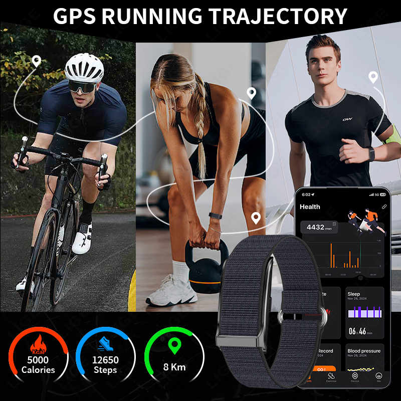 LIGE Smart Watch Heart Rate Bl - Fall Detection Watch recension och pris