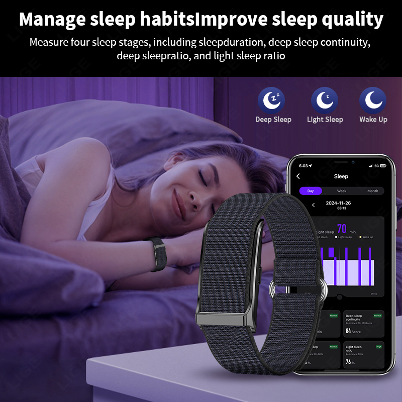 LIGE Smart Watch Heart Rate Bl - Fall Detection Watch recension och pris