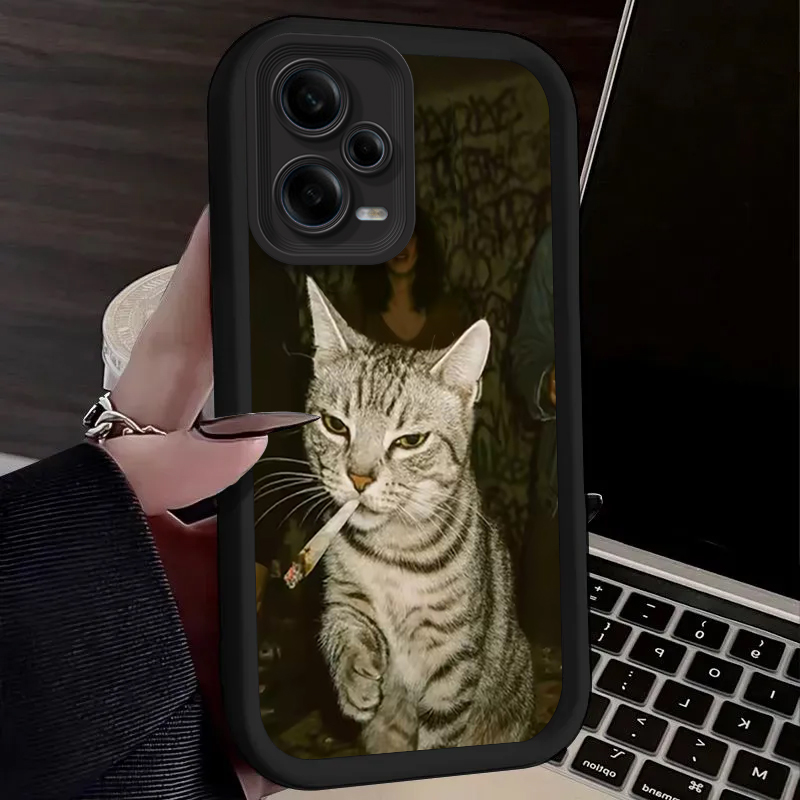 Trendy Cat Smoking Phone Case  - Xiaomi Redmi Note 14 recension och pris