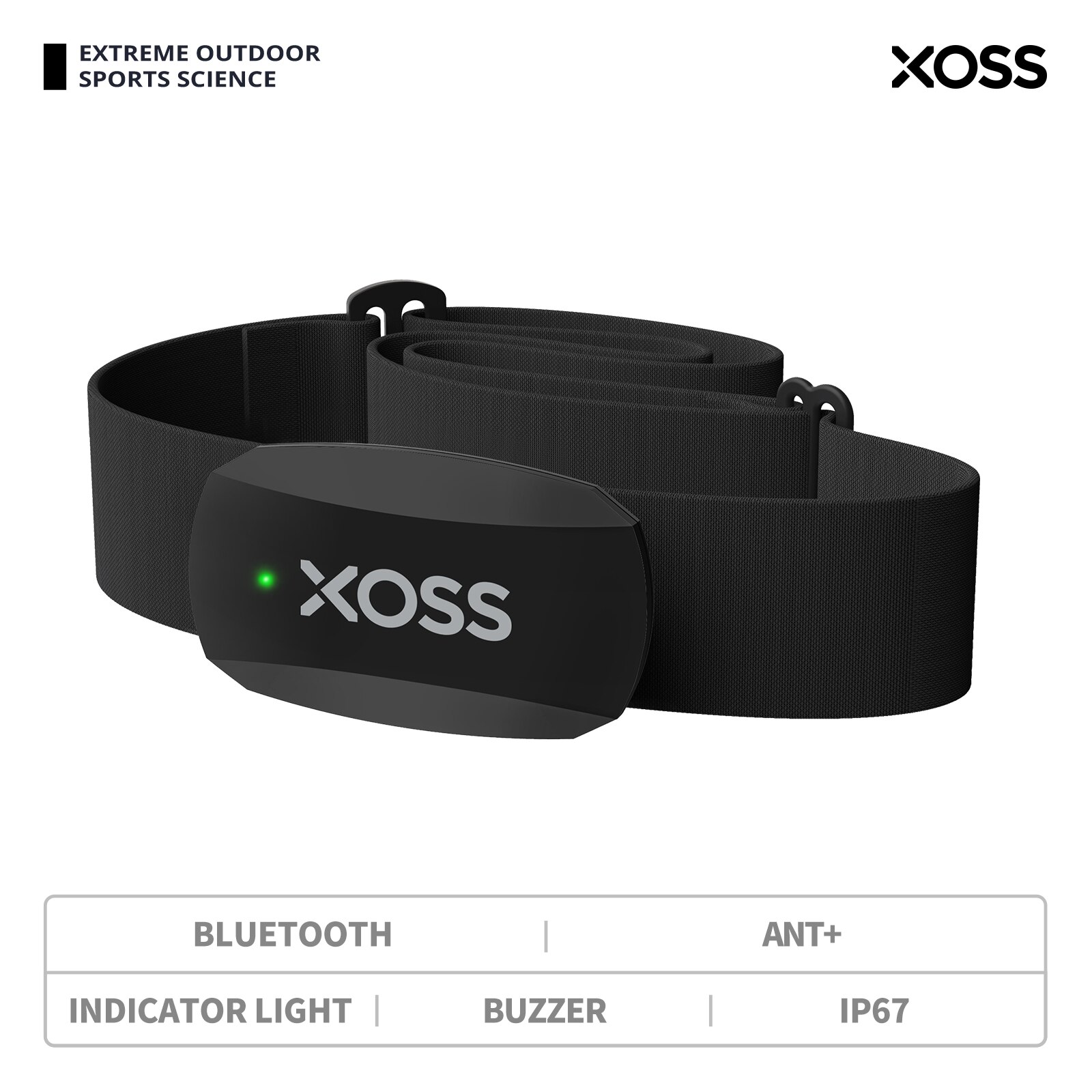 XOSS X2 Chest Strap Heart Rate - Breath Rate Monitor recension och pris