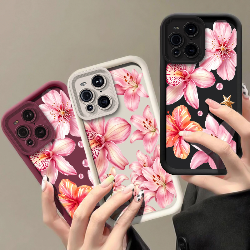 Pink Lily Flower Pattern Phone - Oppo Find X8 recension och pris