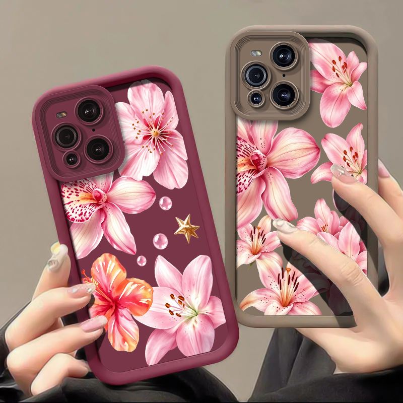 Pink Lily Flower Pattern Phone - Oppo Find X8 recension och pris